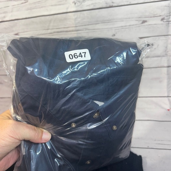 Carhartt FR Flame Resistant Work Shirt Navy Blue Size Large Style 294 20 Cat 2 - Picture 13 of 13